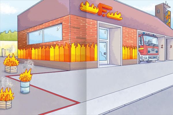 Produktbild: Das Metallic-Stickerbuch &ndash; Feuerwehr