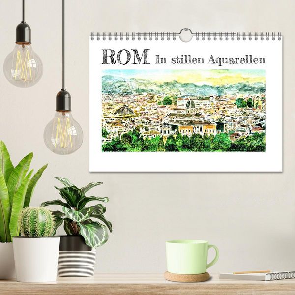 Produktbild: ROM In stillen Aquarellen (Wandkalender 2026 DIN A4 quer), CALVENDO Monatskalender