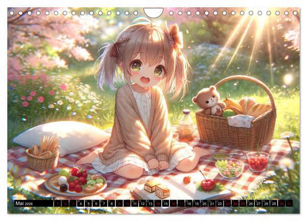 Produktbild: Anime Seasons: Ein Kalender voller lebendiger Manga-Szenen (Wandkalender 2026 DIN A4 quer), CALVENDO Monatskalender