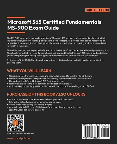 Produktbild: Microsoft 365 Certified Fundamentals MS-900 Exam Guide - Third Edition
