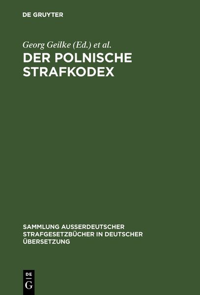 Produktbild: Der polnische Strafkodex