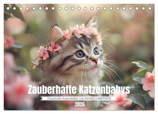 Produktbild: Zauberhafte Katzenbabys (Tischkalender 2026 DIN A5 quer), CALVENDO Monatskalender