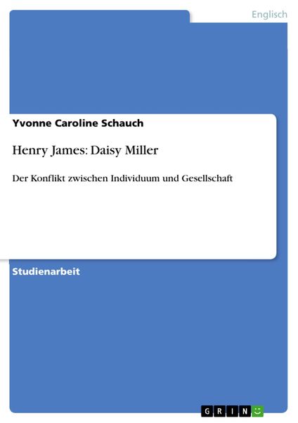 Produktbild: Henry James: Daisy Miller