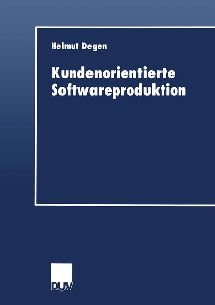 Produktbild: Kundenorientierte Softwareproduktion