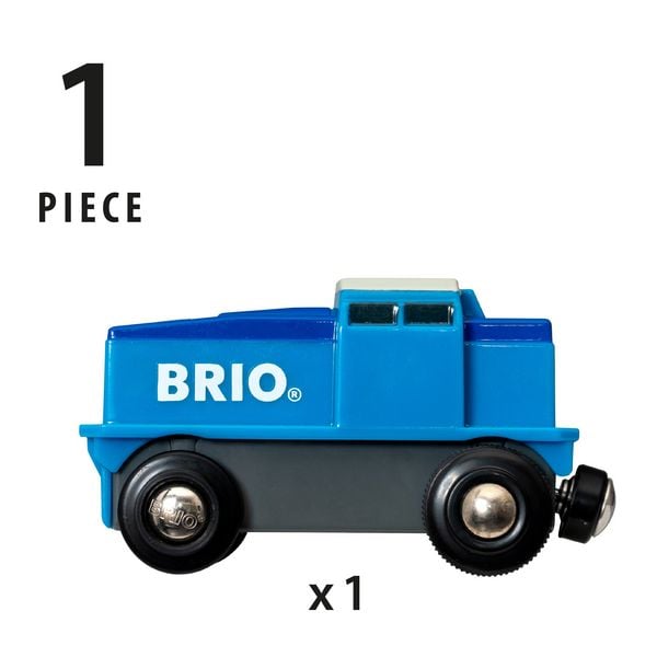 Produktbild: BRIO World - Blaue Batterie Frachtlok