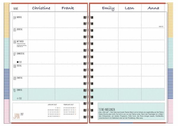 Produktbild: Mama AG Familienplaner Buch A5 2027