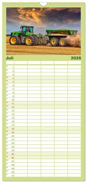 Produktbild: Familienplaner 2026 - Landwirtschaft - die Zukunft ist digital mit 5 Spalten (Wandkalender, 21 x 45 cm) CALVENDO