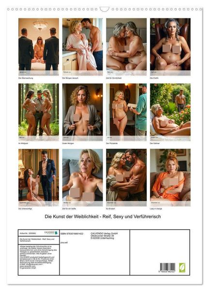 Produktbild: Die Kunst der Weiblichkeit - Reif, Sexy und Verf&uuml;hrerisch (Wandkalender 2026 DIN A2 hoch), CALVENDO Monatskalender
