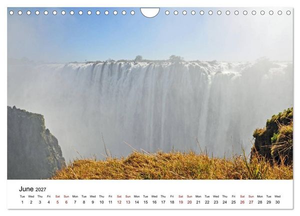Produktbild: World natural heritage Victoria Falls - The smoke that thunders (Wall Calendar 2027 DIN A4 landscape), CALVENDO 12 Month Wall Calendar