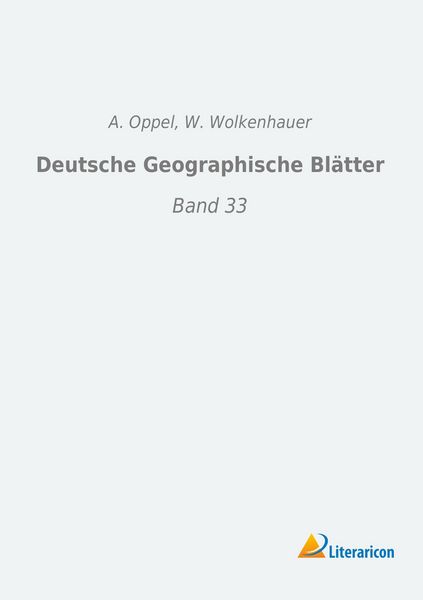 Produktbild: Deutsche Geographische Bl&auml;tter