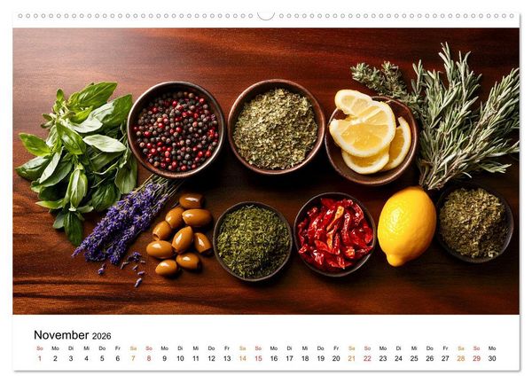 Produktbild: K&uuml;chenkalender Gew&uuml;rzwelt (Wandkalender 2026 DIN A2 quer), CALVENDO Monatskalender