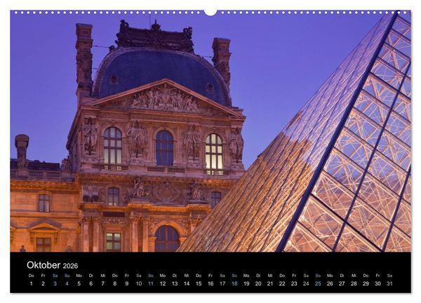 Produktbild: Paris bei Nacht 2026 (hochwertiger Premium Wandkalender 2026 DIN A2 quer), Kunstdruck in Hochglanz