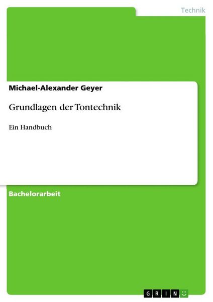 Produktbild: Grundlagen der Tontechnik