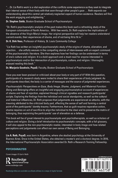 Produktbild: Psychoanalytic Perspectives on Gaze, Body Image, Shame, Judgment and Maternal Function