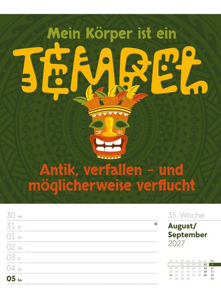 Produktbild: Klartext Spr&uuml;chekalender Wochenplaner 2027