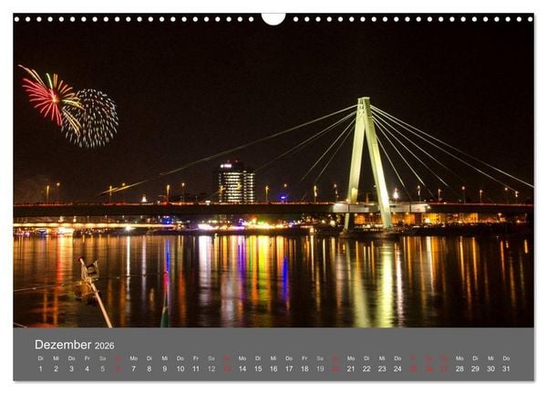 Produktbild: K&Ouml;LN BEI NACHT (Wandkalender 2026 DIN A3 quer), CALVENDO Monatskalender