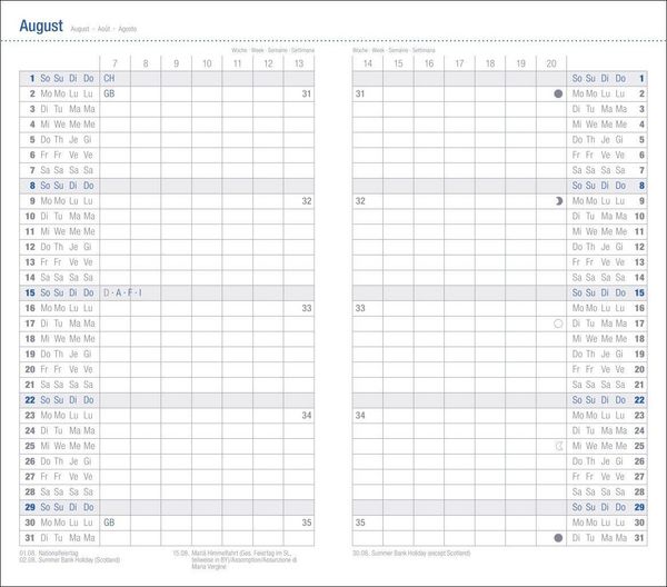 Produktbild: Monats-Taschenkalender, schwarz 2027