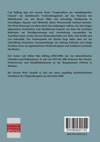 Produktbild: Compendium der metallurgischen Chemie