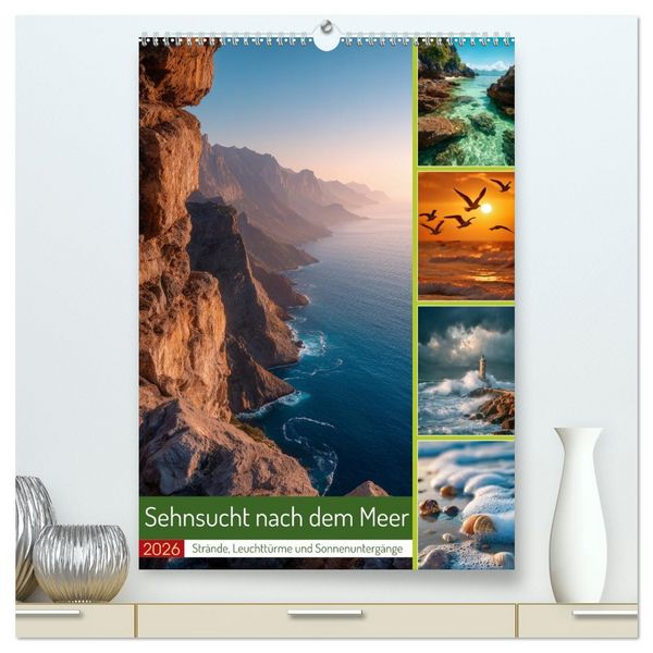 Sehnsucht nach dem Meer (hochwertiger Premium Wandkalender 2026 DIN A2 hoch), Kunstdruck in Hochglanz