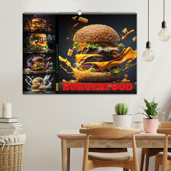 Produktbild: Burgerfood (Wandkalender 2026 DIN A2 quer), CALVENDO Monatskalender
