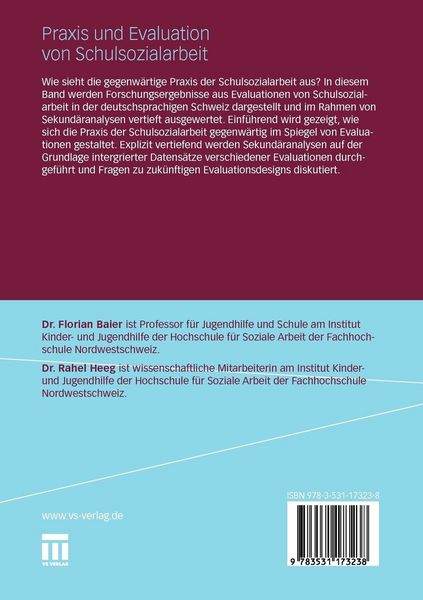 Produktbild: Praxis und Evaluation von Schulsozialarbeit