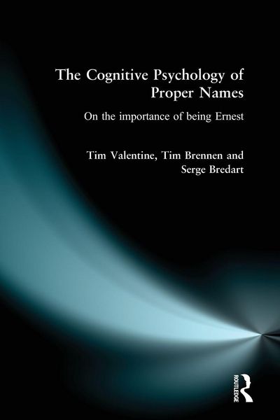 Produktbild: The Cognitive Psychology of Proper Names