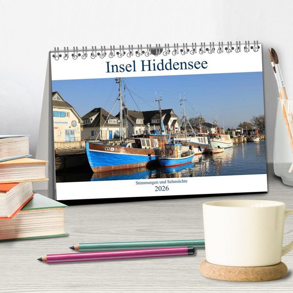 Produktbild: Insel Hiddensee - Stimmungen und Sehns&uuml;chte (Tischkalender 2026 DIN A5 quer), CALVENDO Monatskalender