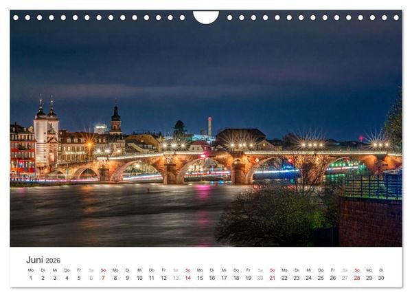 Produktbild: D&auml;mmerung in der Metropolregion Rhein-Neckar (Wandkalender 2026 DIN A4 quer), CALVENDO Monatskalender