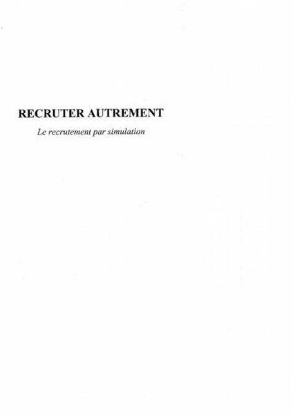 Produktbild: Recruter autrement