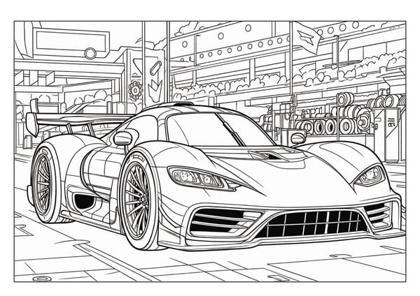 Produktbild: Auto Malbuch f&uuml;r Kinder ab 6 Jahren - Coole Sportwagen