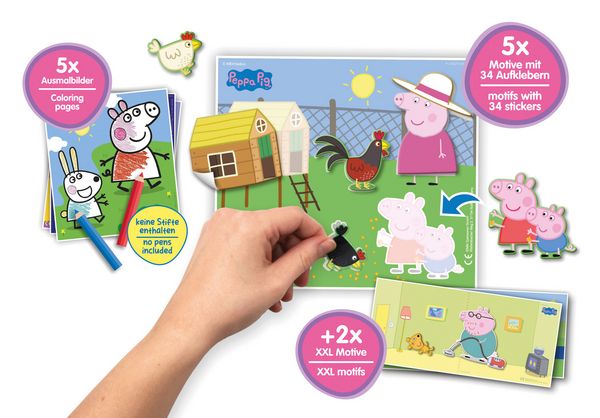 Produktbild: Klebe mit mir Peppa Pig, Faltschachtel
