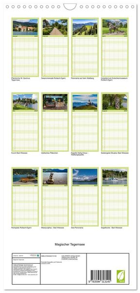 Produktbild: Familienplaner 2027 - Magischer Tegernsee mit 5 Spalten (Wandkalender, 21 x 45 cm) CALVENDO
