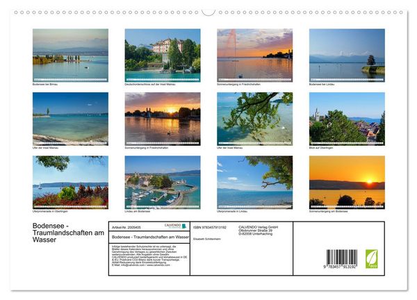 Produktbild: Bodensee - Traumlandschaften am Wasser (Wandkalender 2026 DIN A2 quer), CALVENDO Monatskalender