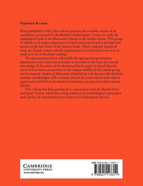 Produktbild: Studies of Mascarene Island Birds