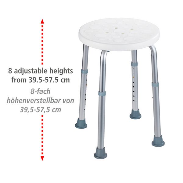 Duschhocker Mod. Secura höhenverstellbar, 120 kg Tragkraft
