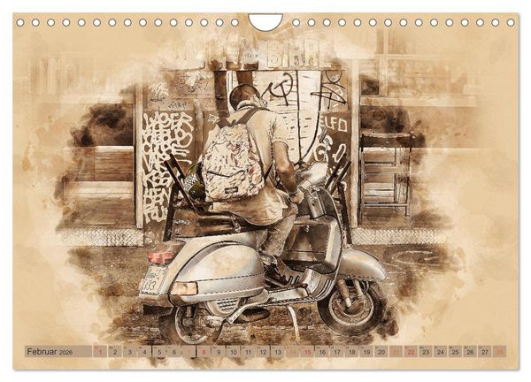 Produktbild: Mototrroller - Vesparade (Wandkalender 2026 DIN A4 quer), CALVENDO Monatskalender