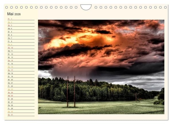 Produktbild: Gewaltige Natur - bedrohlich und sch&ouml;n (Wandkalender 2026 DIN A4 quer), CALVENDO Monatskalender