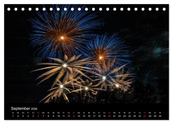 Produktbild: Das Feuerwerk (Tischkalender 2026 DIN A5 quer), CALVENDO Monatskalender