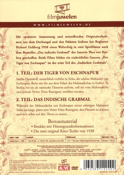 Produktbild: Der Tiger von Eschnapur/Das indische Grabmal - Filmjuwelen [2 DVDs]