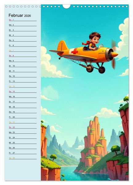 Produktbild: Traumreise ins Abenteuerland - Planer f&uuml;r Kinder (Wandkalender 2026 DIN A3 hoch), CALVENDO Monatskalender