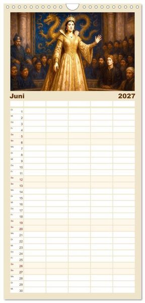 Produktbild: Familienplaner 2027 - Die ber&uuml;hmtesten Opern der Welt mit 5 Spalten (Wandkalender, 21 x 45 cm) CALVENDO