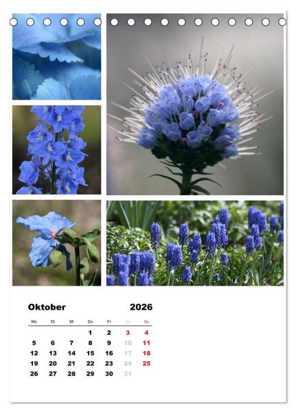 Produktbild: Bl&uuml;ten Collagen (Tischkalender 2026 DIN A5 hoch), CALVENDO Monatskalender