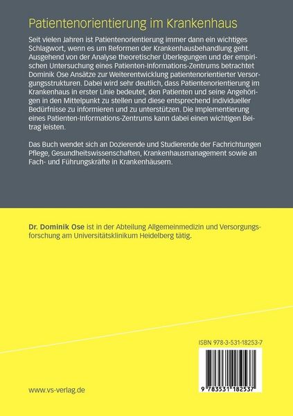 Produktbild: Patientenorientierung im Krankenhaus