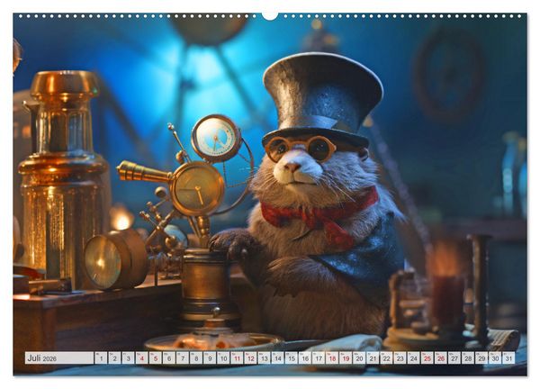 Produktbild: Flei&szlig;ige Otter - Wer h&auml;tte nicht gerne einen niedlichen Otter auf der Arbeit (Wandkalender 2026 DIN A2 quer), CALVENDO Monatskalender