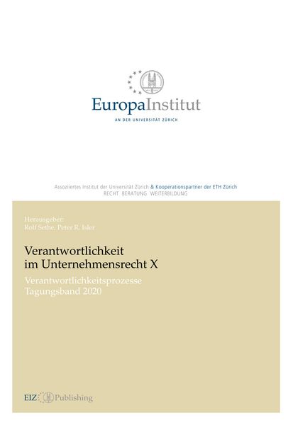 Produktbild: Verantwortlichkeit im Unternehmensrecht X