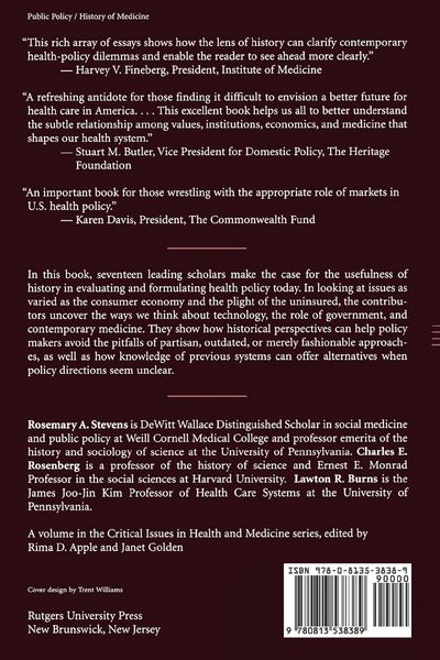 Produktbild: History and Health Policy in the United States