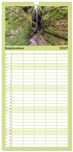Produktbild: Familienplaner 2027 - Deutsche Bundesl&auml;nder - Th&uuml;ringen mit 5 Spalten (Wandkalender, 21 x 45 cm) CALVENDO