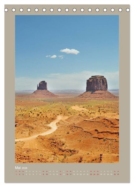 Produktbild: Erlebe mit mir das Monument Valley (Tischkalender 2026 DIN A5 hoch), CALVENDO Monatskalender