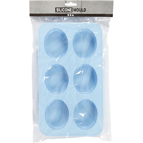 Produktbild: Creativ Company Silikonform, H 2,5 cm, L 28 cm, B 16 cm, Lochgr&ouml;&szlig;e 78x61 mm, 100 ml, 1 Stk