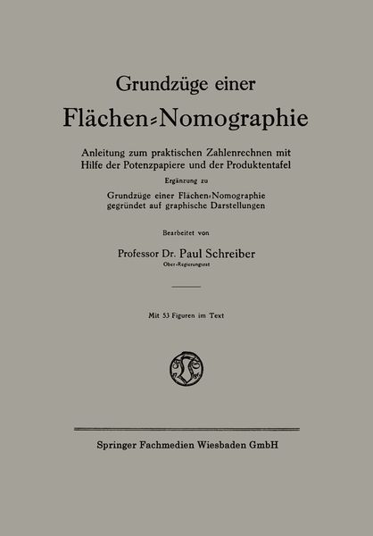 Produktbild: Grundz&uuml;ge einer Fl&auml;chen-Nomographie